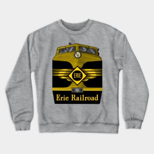 1950s Erie Railroad Locomotive Advertising Graphic Crewneck Sweatshirt